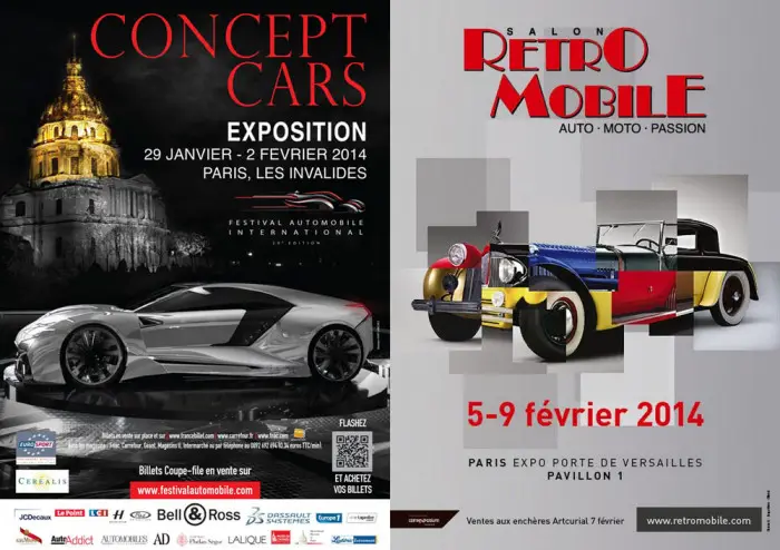 Posters for 2014 Retromobile and Concept Cars