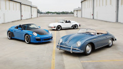 Porsche Speedsters: 2011 Porsche 997 Speedster, 1989 Porsche 911 Speedster and 1957 Porsche 356 A Speedster