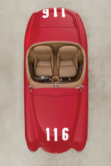 1950 Ferrari 166 MM from above